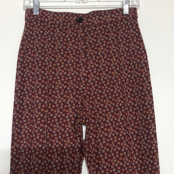 Free People Carnaby Red Patterned Pants - Picture 4 of 7